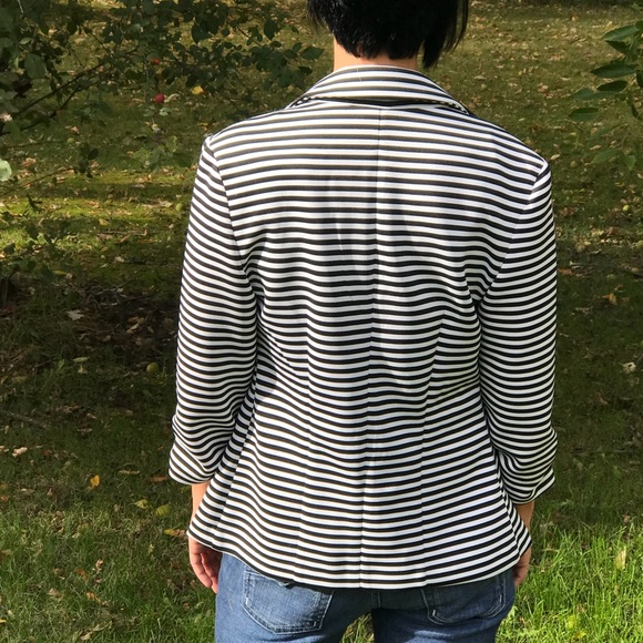 Soho Apparel Jackets & Blazers - Black and White striped blazer size Small